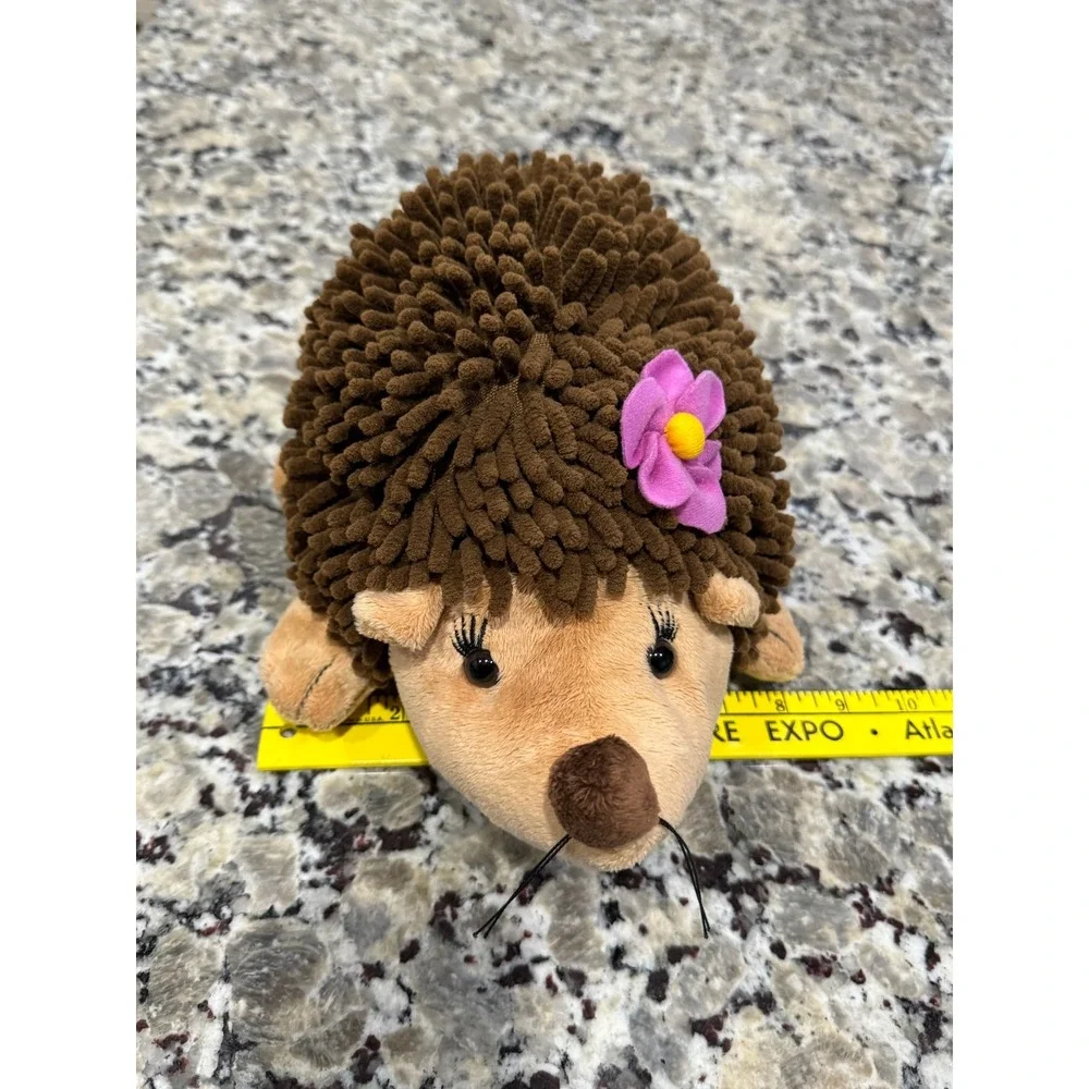 ABC Bakers Girl Scout Hedgehog Plush Brown Pink Flower 2015-2016 New England Toy